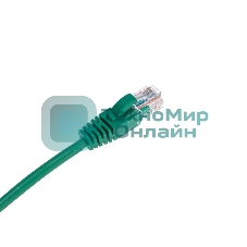 Патч-корд U/UTP Rexant cat.5e, RJ45-RJ45, 26AWG, ZH нг(А)-HF, зеленый, 0,3 м