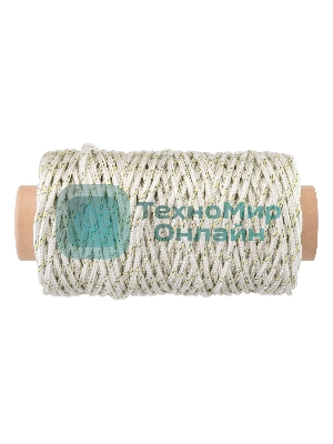 Фал плетеный Сибртех капрон 16-прядный с капрон. серд. 6 мм, бухта 100 м, 650 кгс