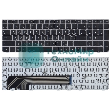 Клавиатура для ноутбука HP Probook 4535S 4530S 4730S черная c серой рамкой