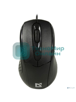 Мышь проводная Defender Standard MB-580 черный, 1000 dpi, USB, кнопки - 3