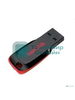 Флешка USB Sandisk CZ50 Cruzer Blade (SDCZ50-016G-B35), 16Gb, USB 2.0, R/W 15/4, черный/красный
