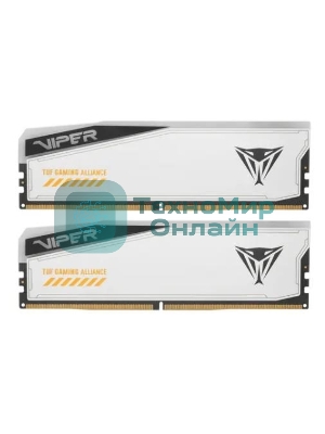 Оперативная память Patriot Viper Elite 5 TUF Gaming, DDR5, 48GB (2x24 GB), 6000 MHz, CL36, DIMM, радиатор, RGB, белый