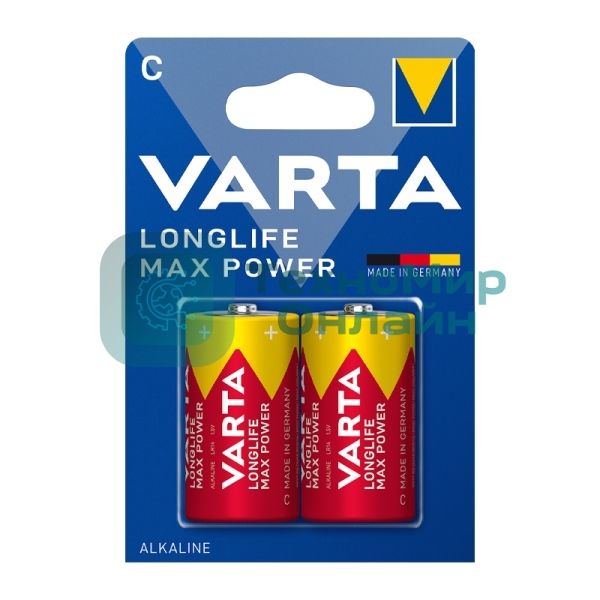 Батарейка VARTA LONGLIFE MAX P. C бл. 2