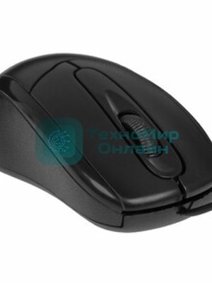 Мышь проводная Oklick 305M черный, 1000 dpi, USB, кнопки - 3