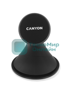 Автодержатель для смартфона на панели приборов и ветровом стекле Canyon Car черный