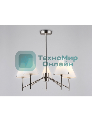 Люстра Ambrella light LH57123/5 SN/FR никель/белый матовый E14/5 max 40W D650*590
