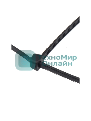 Хомут-стяжкa нейлоновая с тройным замком Rexant 350x4,8 мм, черная, упаковка 100 шт.