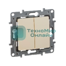 Переключатель 2кл. 10AX, сл.кость ETIKA 