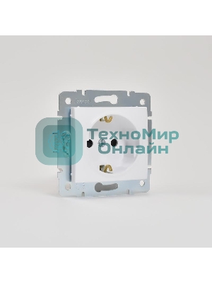 Механизм розетки 1-м СП KARINA защ. шторки с заземл. термопласт бел. LEZARD 707-0288-124B
