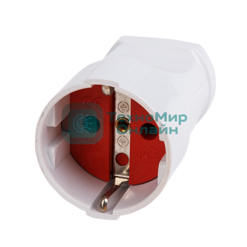 Розетка разборная Rexant Евро с з/к 16А белая