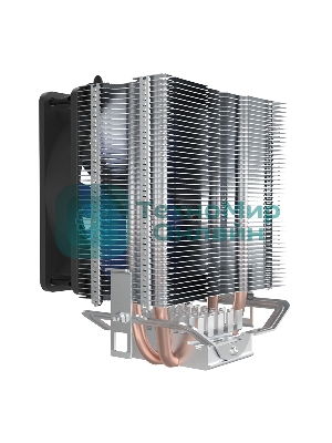 Кулер PCCooler S93 V2 S775/115X/AM2/AM3/AM4/FM1/FM2 (40 шт/кор, TDP 102W, вент-р 90мм, 2 тепловые трубки 6мм, 2200RPM, 22dBa)