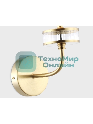 Настенный светильник Ambrella light LH71255 BS/WH латунь/белый E14 max 40W 210*160*310