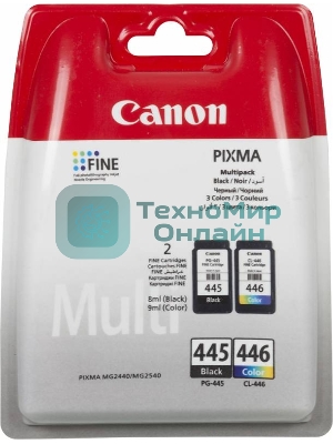 Картридж струйный Canon PG-445/CL-446 (8283B004), для Canon PIXMA MG2540, PIXMA MG2440, 4 цвета, 180 стр.