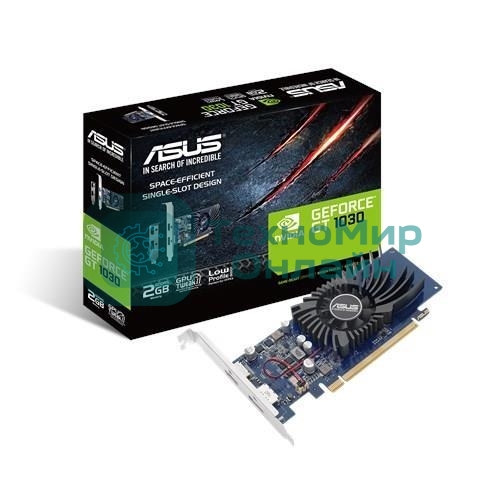 Видеокарта AsusGT1030-2G-BRK nVidia GeForce GT 1030 2048Mb 64bit GDDR5 1228/6008/HDMIx1/DPx1/HDCP PCI-Elow profile Ret