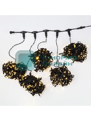 Гирлянда Neon-night LED ClipLight 24V, 5 нитей по 20 метров, цвет диодов теплый белый