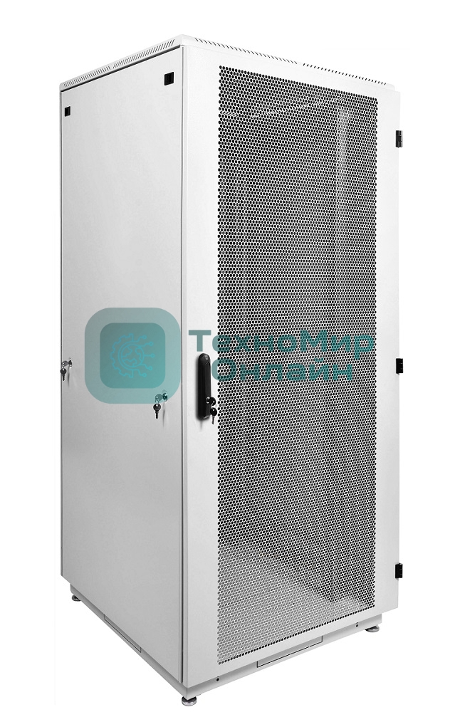 Шкаф телекоммуникационный напольный 42U (800x1000) дверь перфорированная (3 места), ШТК-М-42.8.10-4ААА