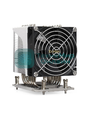 Кулер для процессора ExeGate ESNK-P0064AP4.PWM.4U.SP3.Cu серебристый, 92 мм, алюминий/медь, 3800 об/мин, 44 дБ, 4 pin, 280 Вт, 125.4 мм