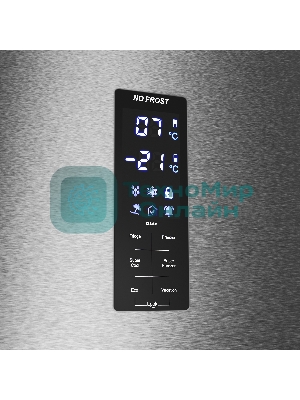 Холодильник Maunfeld MFF187NFIX10 нержавеющая сталь двухкамерный 232/98л морозилка снизу, No Frost