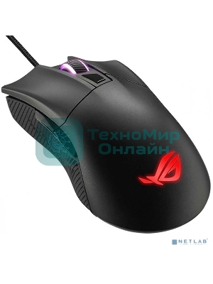 Мышь проводная ASUS ROG Gladius II Core черный, 6200 dpi, USB, кнопки - 6