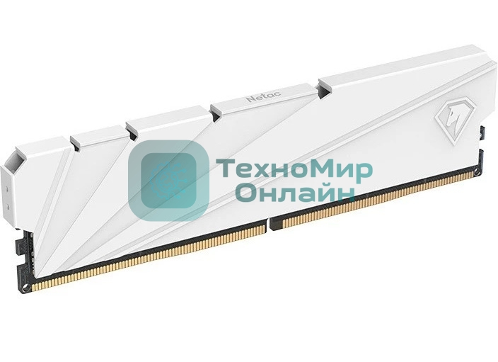 Оперативная память NETAC, DDR4, 16Gb (2x8GB), 3600MHz, CL18, DIMM, с радиатором, белый