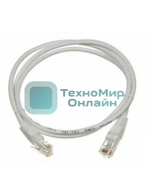 Патч-корд LANMASTER UTP TWT-45-45-1.5-GY вилка RJ-45-вилка RJ-45 cat.5е 1.5м серый ПВХ (уп.:1шт)