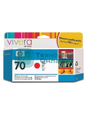 Картридж струйный HP №70 C9456A красный для HP DJ Z2100/Z3100 (130мл)