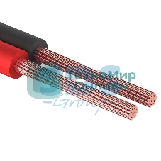 Кабель акустический Rexant 2х0,25 м м², красно-черный, мини-бухта 10 м