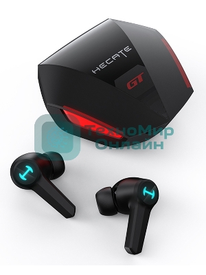 Наушники TWS Edifier GT4 черный, внутриканальные, Bluetooth, до 7 ч