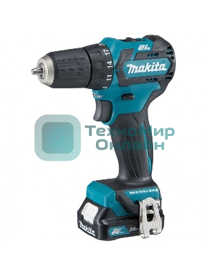 Дрель-шуруповерт Makita HP332DWAE, 10.8 В, 2 Ач, 35 Нм, бесщеточный, ударный