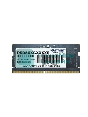 Оперативная память Patriot Signature, DDR5, 8GB (1x8 GB), 5600 MHz, CL46, SO-DIMM