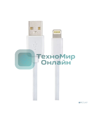 Кабель PERFEO для iPhone, USB - 8 PIN (Lightning), белый, 1 м., бокс (I4604)