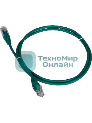 Патч-корд LANMASTER TWT UTP cat.5e, с заливными колпачками, 2.0 м, зеленый