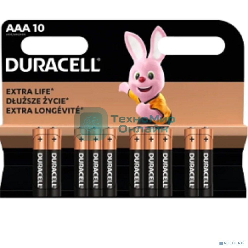 Батарейка DURACELL LR03-10BL BASIC AAA (MN2400) (10 шт. в уп-ке)