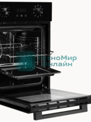 Духовой шкаф электрический Monsher MOE 4592 Noir ширина 45 см, High-Tech, 50 л, гидролизная очистка, 9 режимов, черный
