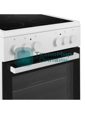 Плита электрическая Maunfeld MEC55CW07 белый, конфорок 4 шт, духовка 60 л, 50 см x 85 см x 60 см