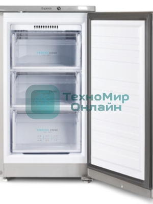 Морозильная камера Бирюса M412 металлик, 80л, 3 ящика