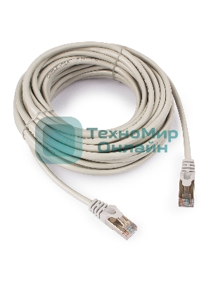 Патч-корд FTP Cablexpert cat.5e, 10м, литой, многожильный серый