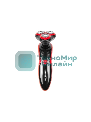 Электробритва Centek CT-2168 (красный) ротор 3D, влажное бритье, 3 плав.головки, 2-ные лезвия, до 50 мин раб