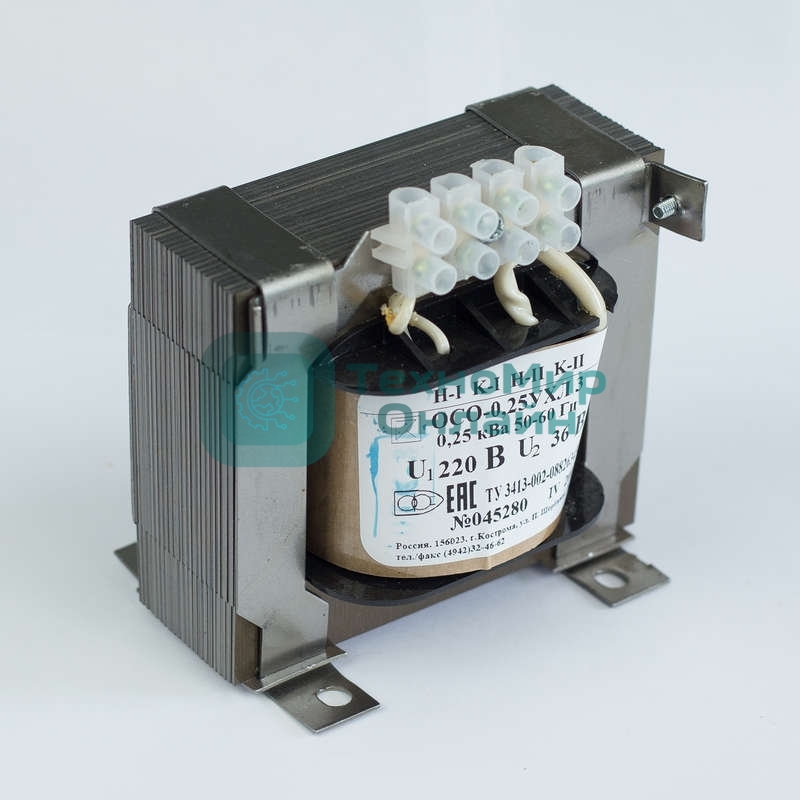 Трансформатор ОСО-0.25-09 220/24В УХЛ3 Кострома ОС0000002215
