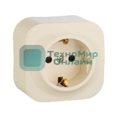 Розетка с заземлением с защитными шторками Legrand 782250 (Слоновая кость)