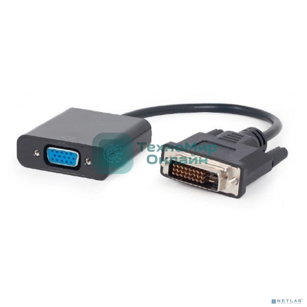 Кабель переходник Bion DVI-D-VGA Digital, 25M/15F, кабеля 0.2м BXP-A-DVID-VGAF-01