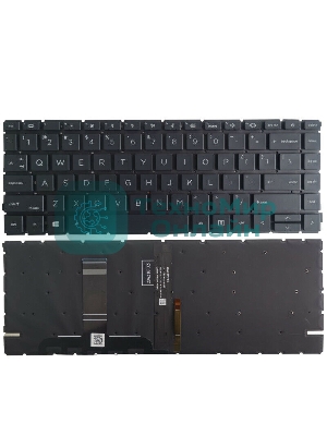 Клавиатура для ноутбука HP Probook 440 445 G8 черная с подсветкой