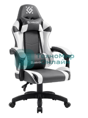 Кресло Defender Fortune серый, экокожа, 120 кг