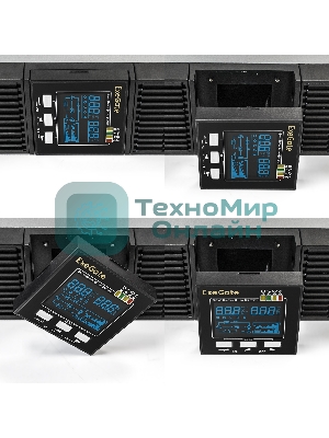 Источник бесперебойного питания On-line ExeGate PowerExpert ULS-2000.LCD.AVR.6C13.USB.RS232.SNMP.BC.2U 2000VA/2000W, On-Line, PF=1, LCD, 6*C13, RS232, USB, SNMP-slot, встроенные батареи 12V 7.2Ah - 6шт, батарейный коннектор, подключение до 4 внешних батарейных блоков 72В, Rackmount 2U/Tower, металлический корпус, черный