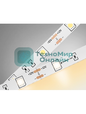 Светодиодная лента Ambrella light GS1801 5050 30Led/ 7.2W m/ 12V IP20 3000K/ 5000*10*1.87mm (2 конт.)