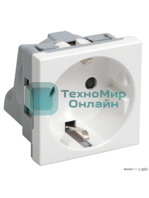 Розетка IEK (CKK-40D-RSZB2-K01-K) РКС-20-30-П-К Розетка с з/к 2к (на 2 модуля) ПРАЙМЕР белая