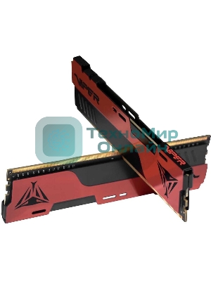 Оперативная память Patriot Viper Elite II, DDR4, 32GB (2x16 GB), 3200 MHz, CL18, DIMM, радиатор, красный, черный
