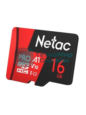Флеш карта NeTac MicroSD card P500 Extreme Pro 16Gb, retail version w/SD adapter