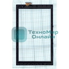 Сенсорное стекло (тачскрин) для Irbis TW43, черное с рамкой