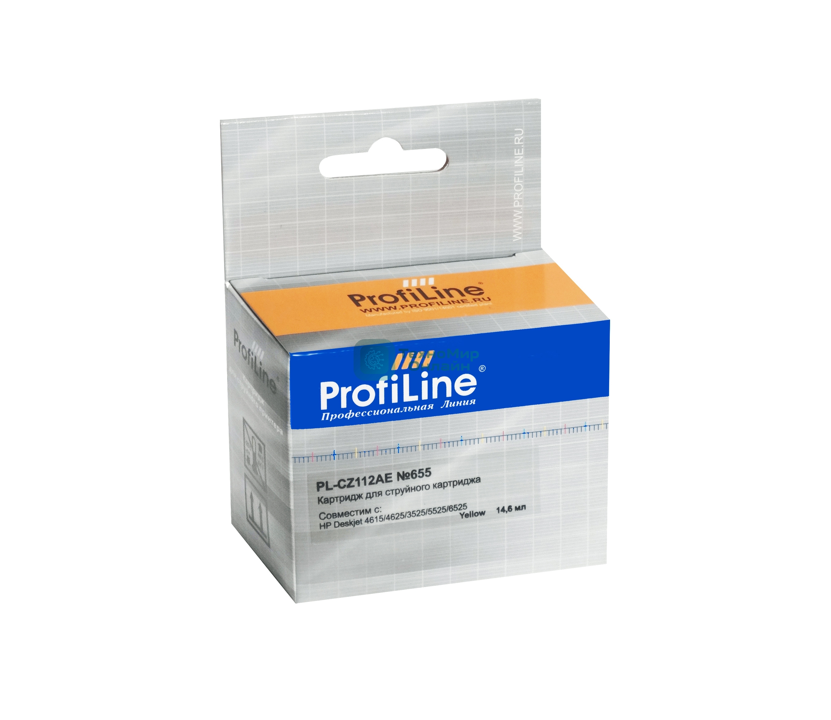 Картридж струйный ProfiLine PL- CZ112AE №655 для принтеров HP Deskjet 4615/4625/3525/5525/6525 AiO Yellow водн